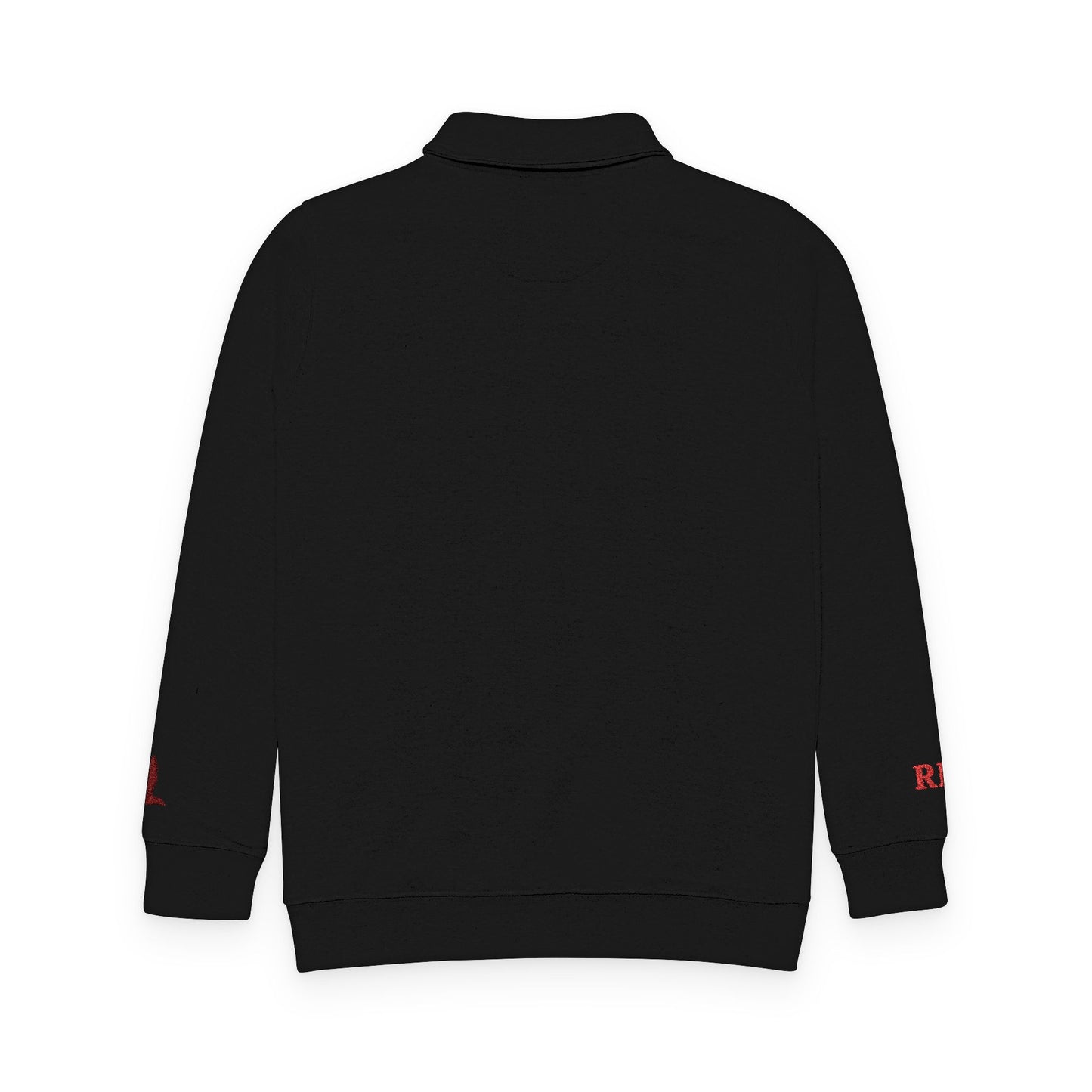 Redstoke Quater Zip Embroidered Pullover Embroidered Sleeves Red FY